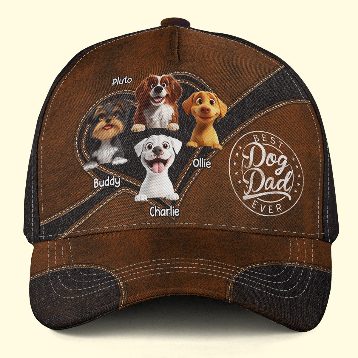 Best Dog Dad - Premium Personalized Custom Classic Adjustable Cap for Maximum Comfort