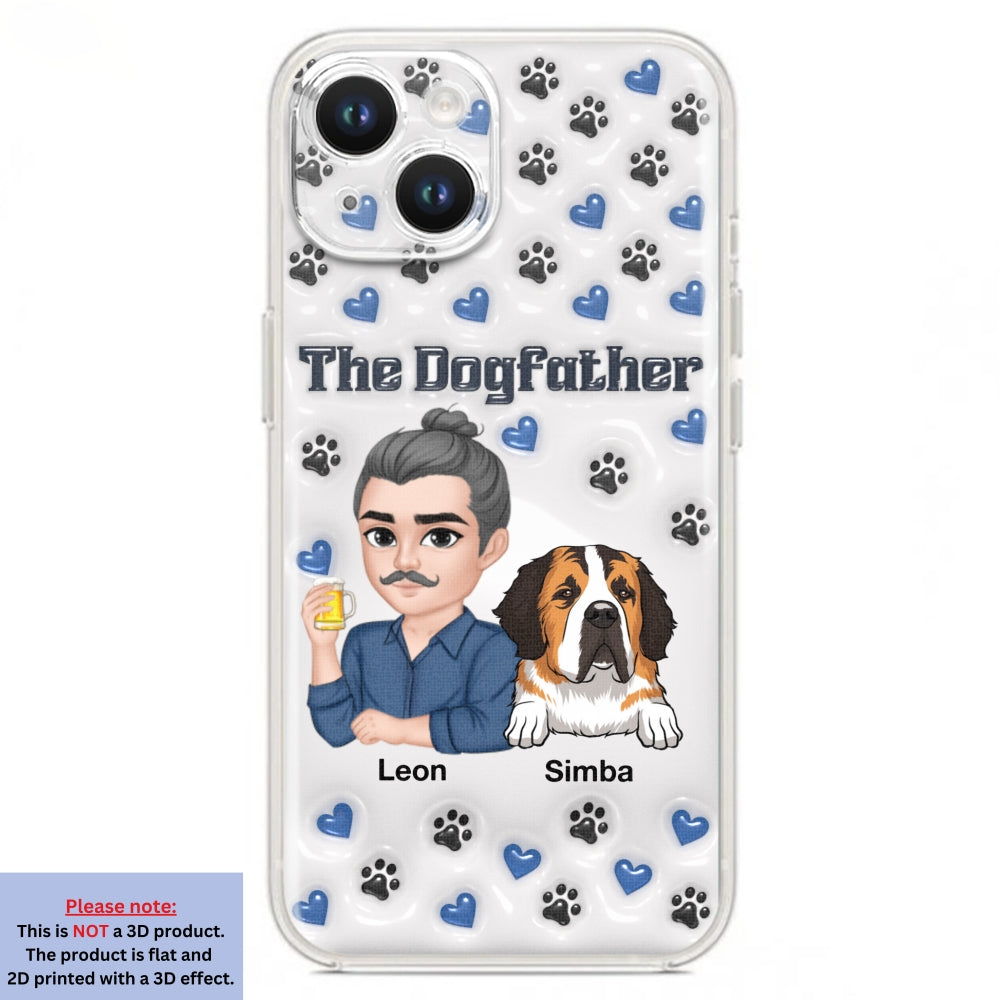 Stylish Dog Dad - Exquisitely Personalized Custom 3D Inflated Effect Smartphone Case