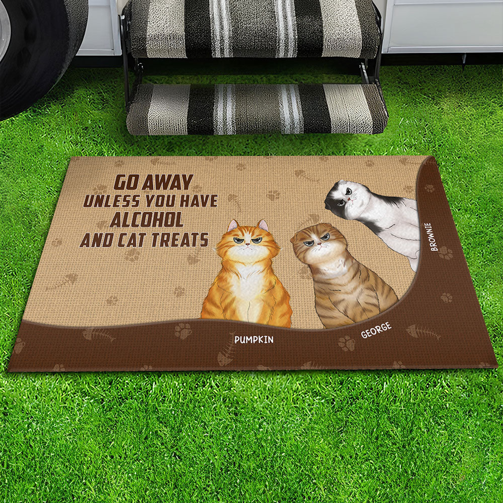 Unique Personalized Custom 'Go Away Unless' Doormat for Pet Lovers