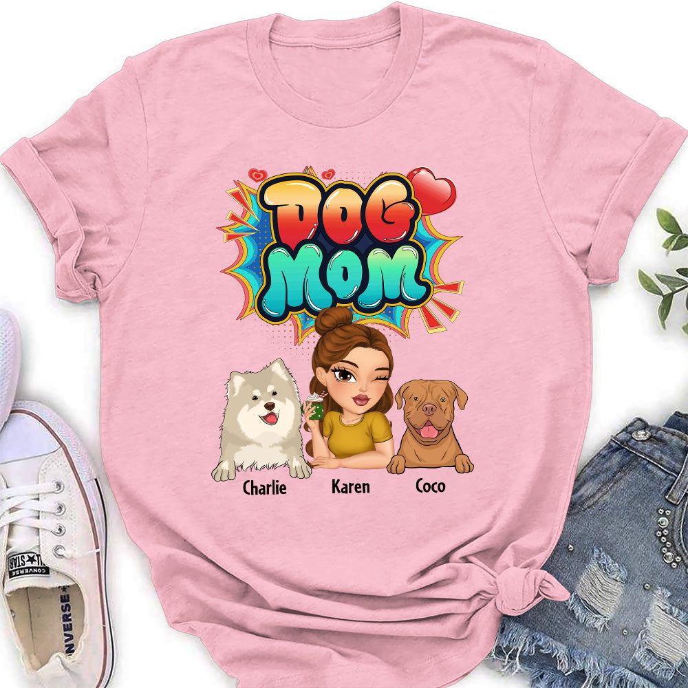 Sweet Dog Mom - Personalized Custom Women's Cotton Blend T-Shirt for Pet Lovers