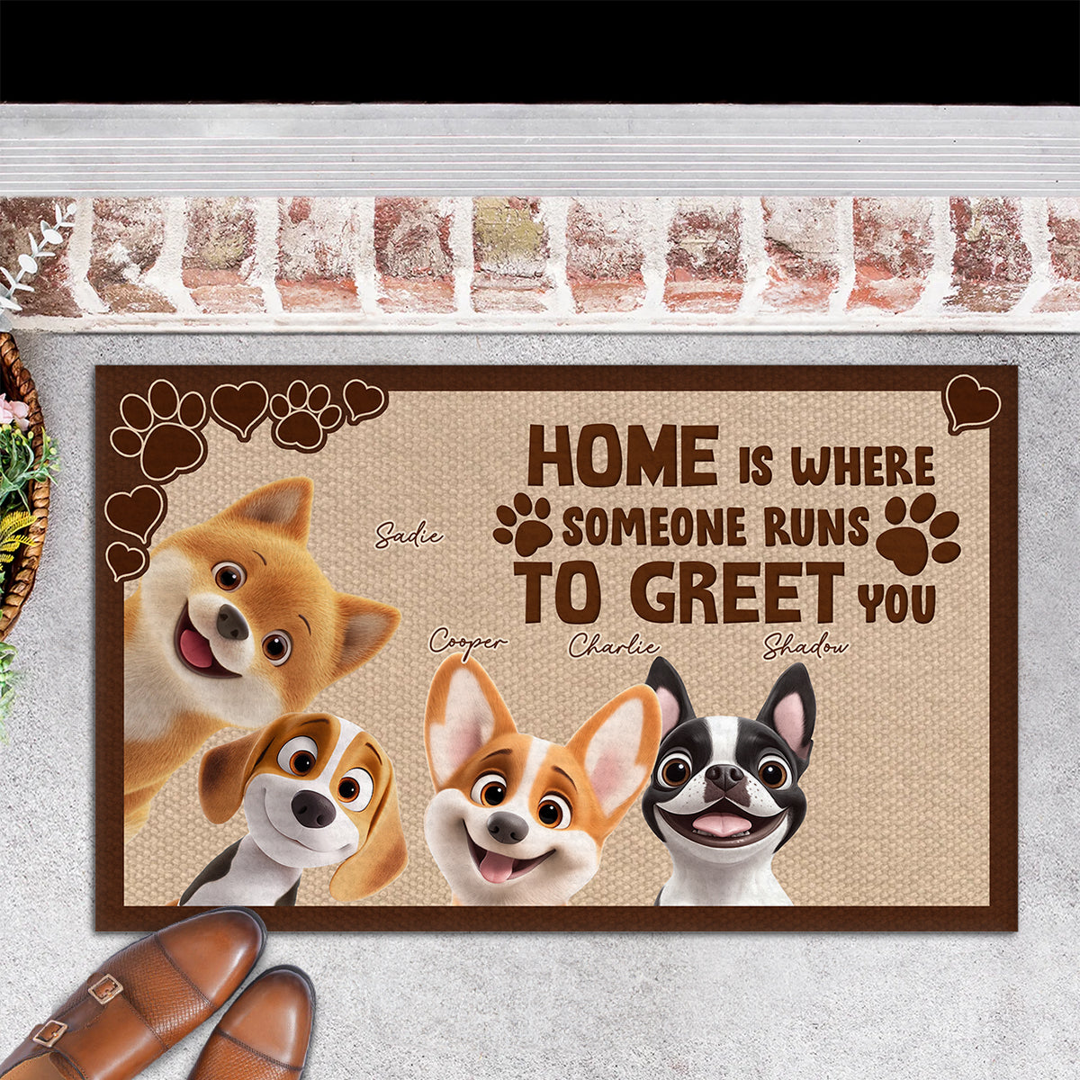 Greet You - Personalized Custom Pet Picture Doormat for Home and Garden