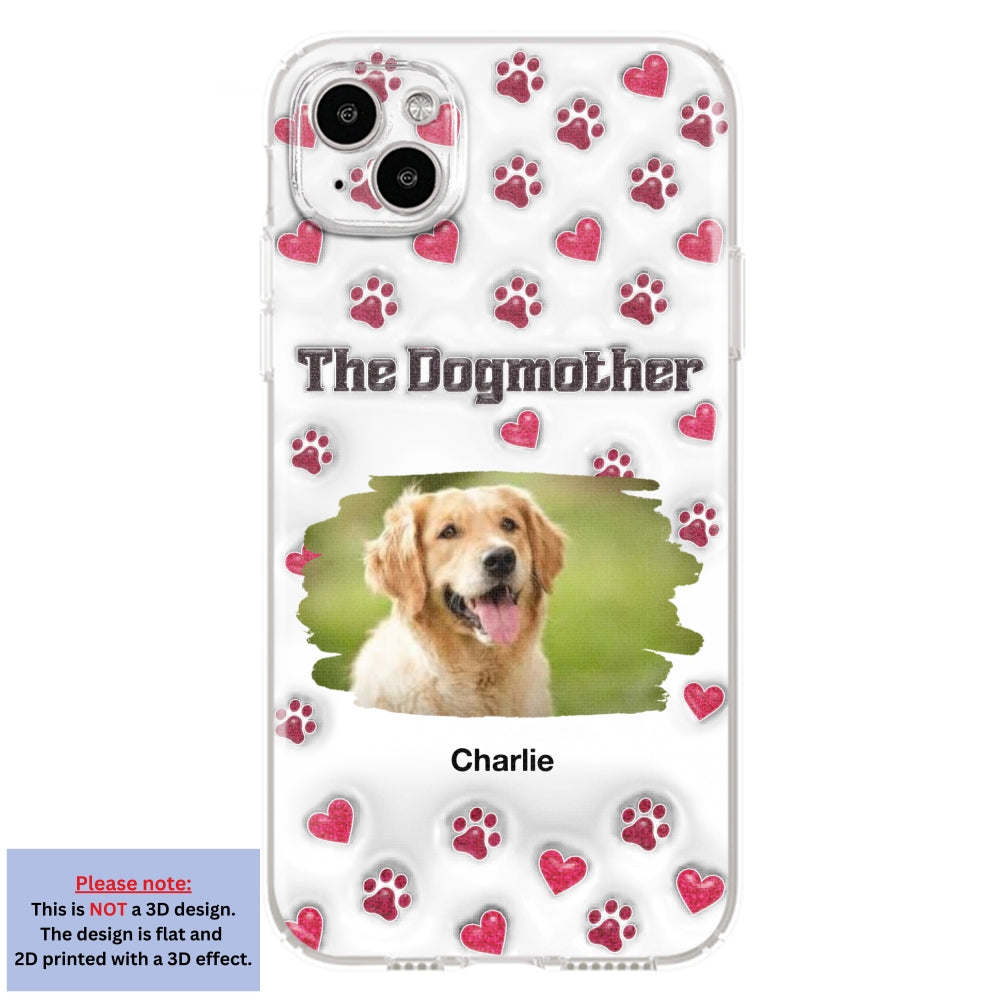 Slay Cartoon Dog Mother Photo - Personalized Custom 3D Inflated Effect Premium Phone Case for All Occasions