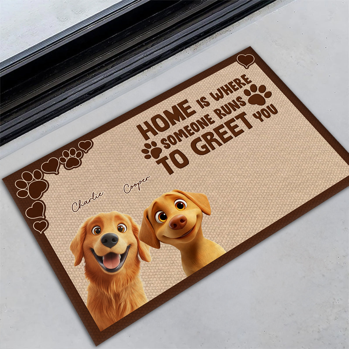 Greet You - Personalized Custom Pet Picture Doormat for Home and Garden