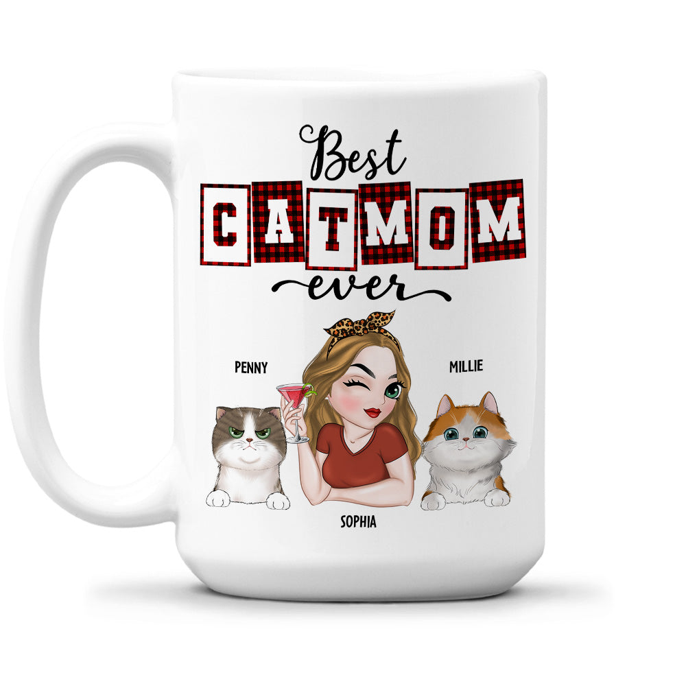 Top-Rated Personalized Custom Coffee Mug for Cat Moms and Dads of the Year