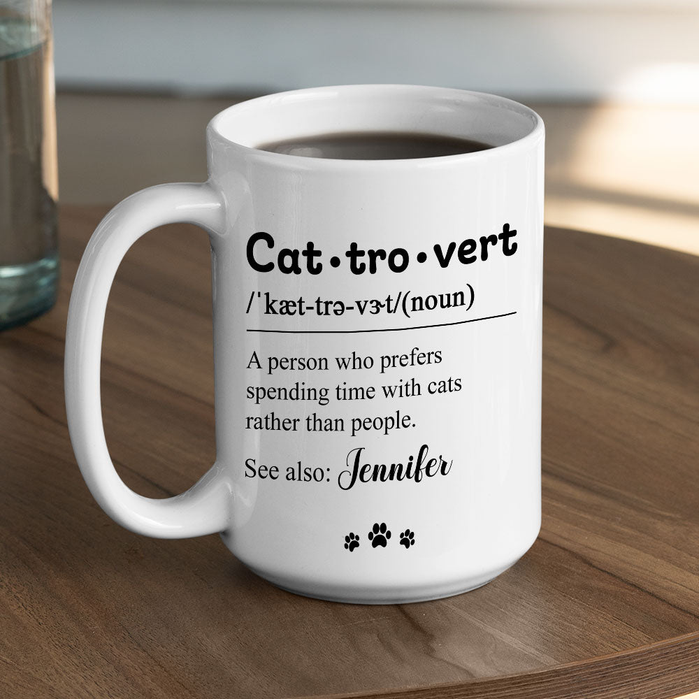 Cattrovert - Unique Personalized Custom Coffee Mug for All Beverages