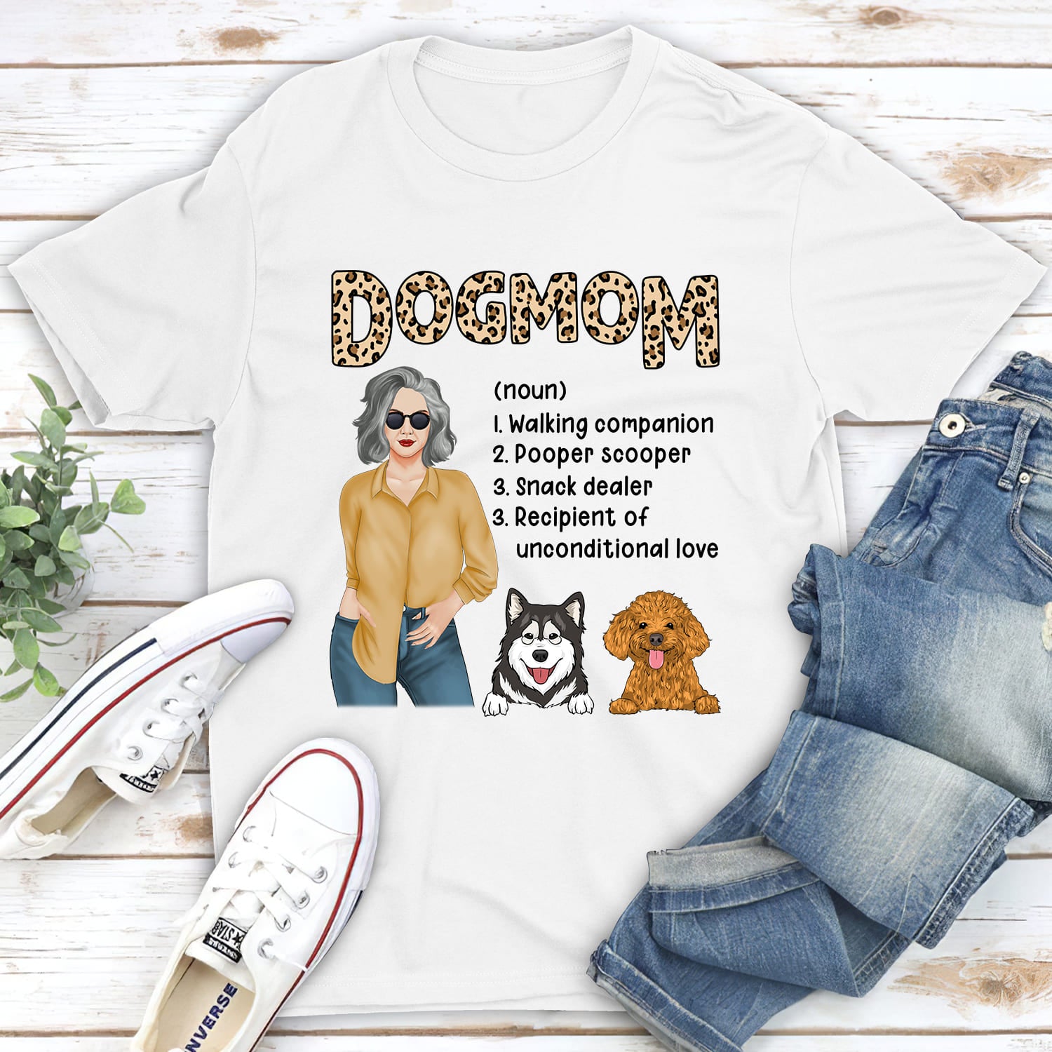 Personalized Custom Unisex Dog Mom Definition T-shirt - Ideal Gift for Pet Lovers