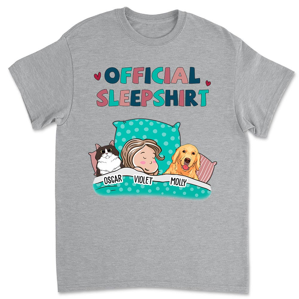 Customizable Pet Official Sleepshirt - Personalized Unisex T-shirt for Pet Lovers