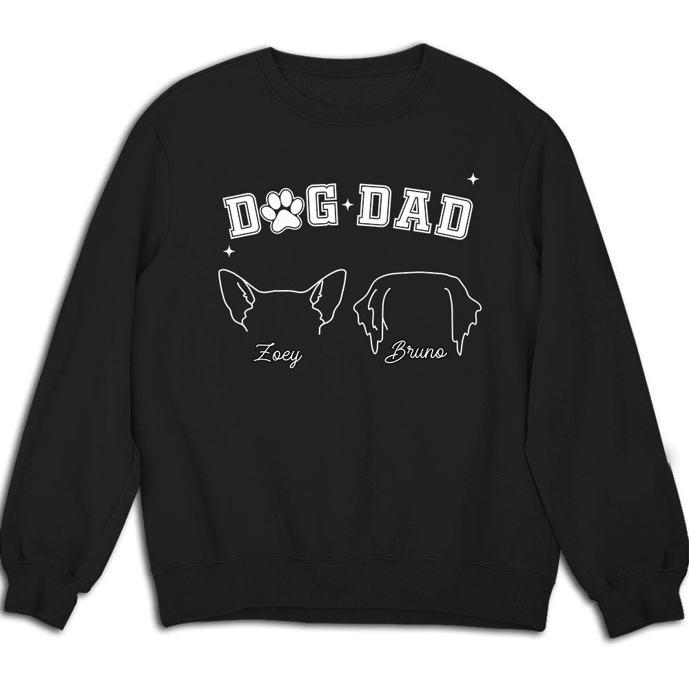 Dog Dad Mom Line - Personalized Custom Unisex 8.0 oz Sweatshirt for Pet Lovers