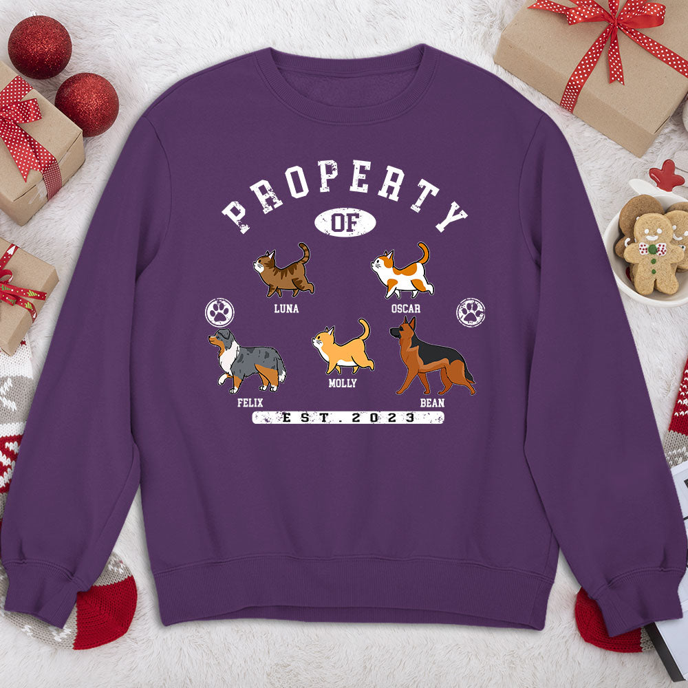 Pet Property - Customizable Personalized Unisex 8.0 oz Sweatshirt for Pet Lovers