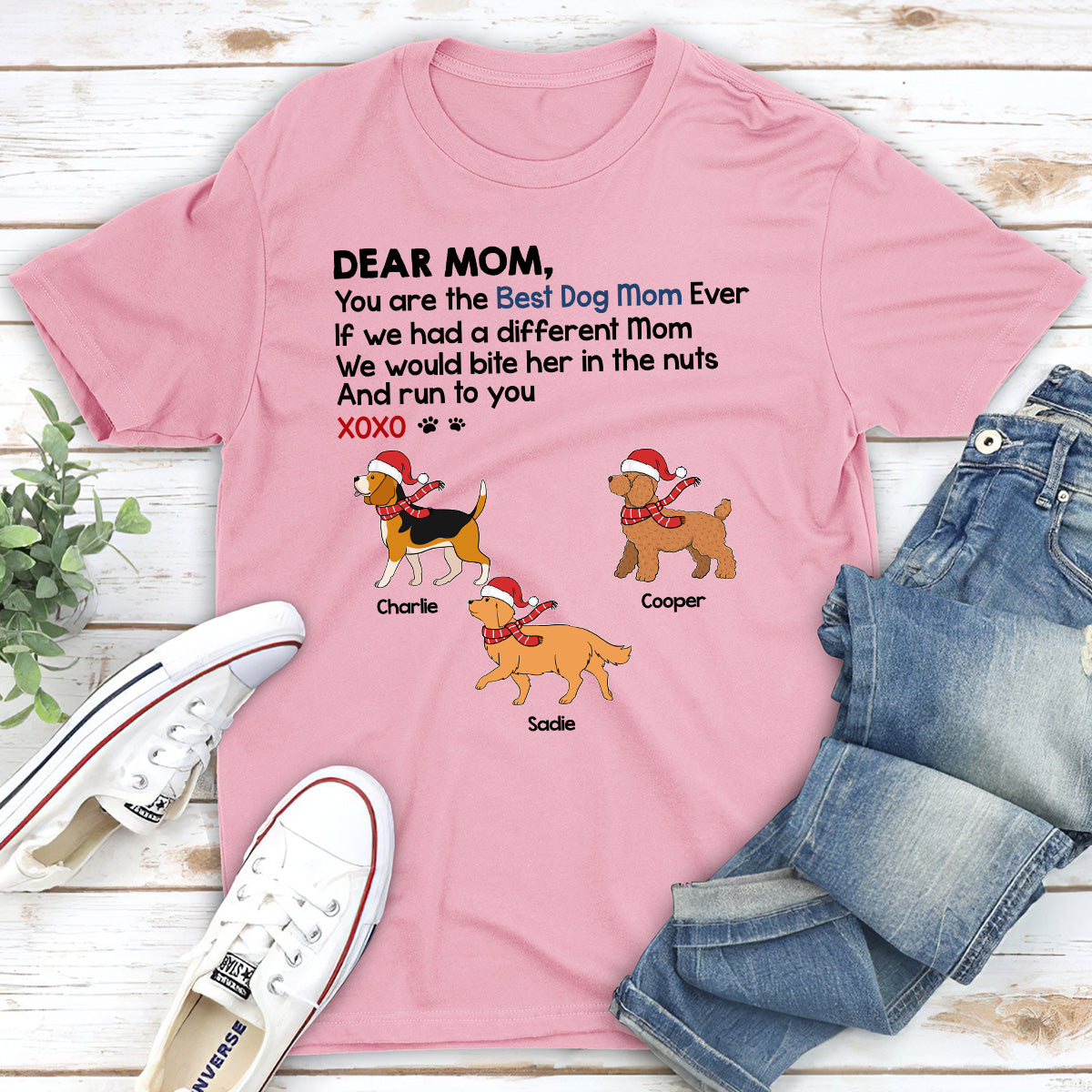 You Are The Best Dog Dad Mom - Personalized Custom Unisex 5.3 oz T-shirt for Pet Lovers