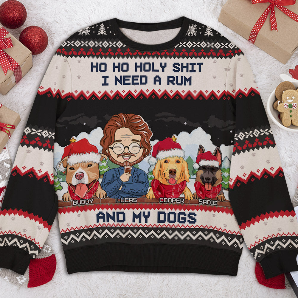 Beer & Dog - Stylish Personalized Custom All-Over-Print Unisex Sweatshirt for Pet Lovers