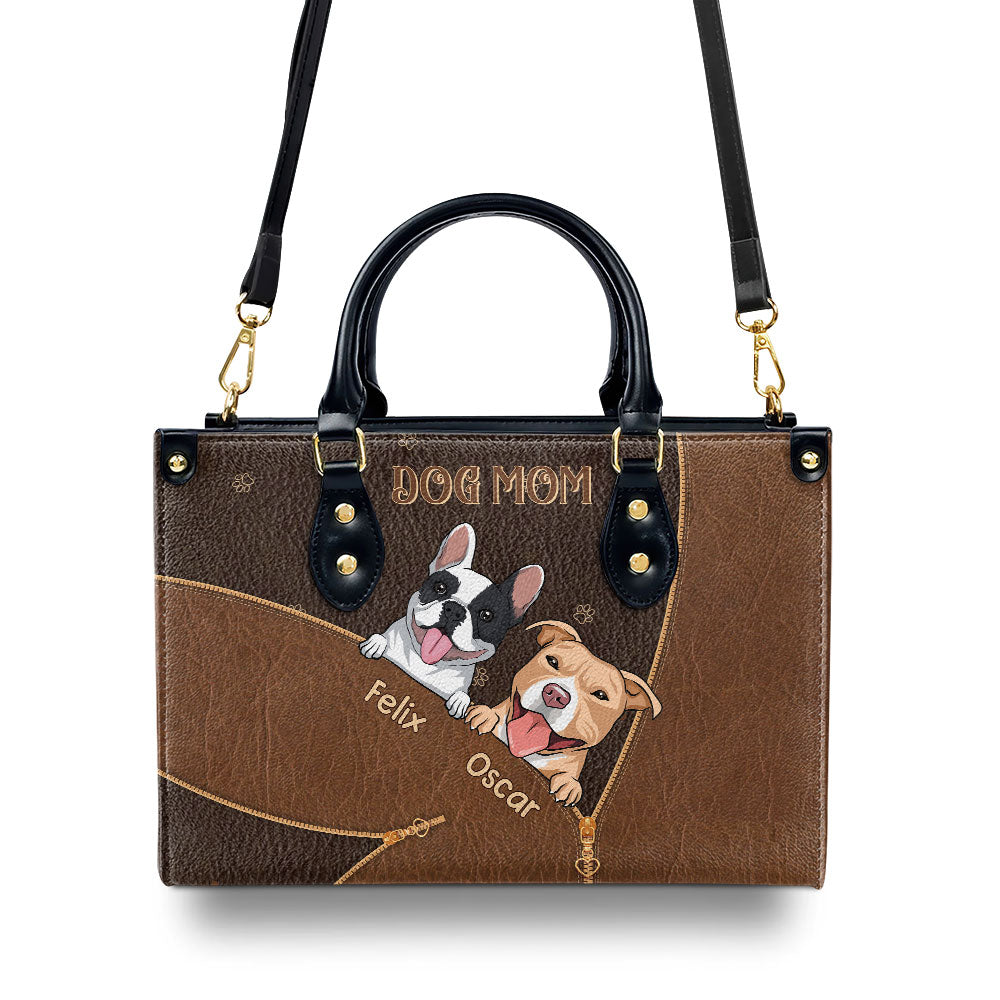 Personalized Custom Leather Dog Mom Bag - Show Your Love for Fur Babies