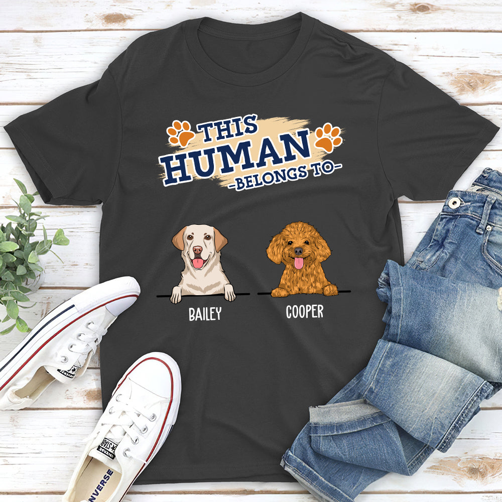 The Human 2 - Personalized Custom Unisex 5.3 oz T-shirt for Pet Lovers