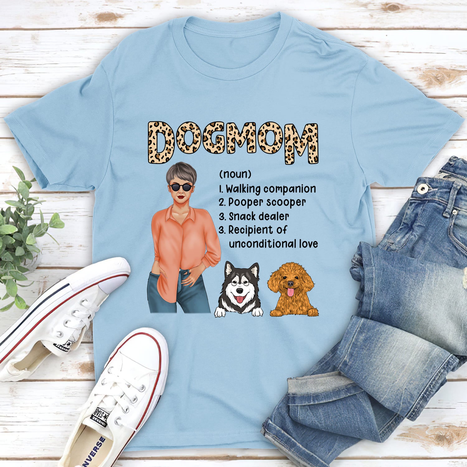 Personalized Custom Unisex Dog Mom Definition T-shirt - Ideal Gift for Pet Lovers