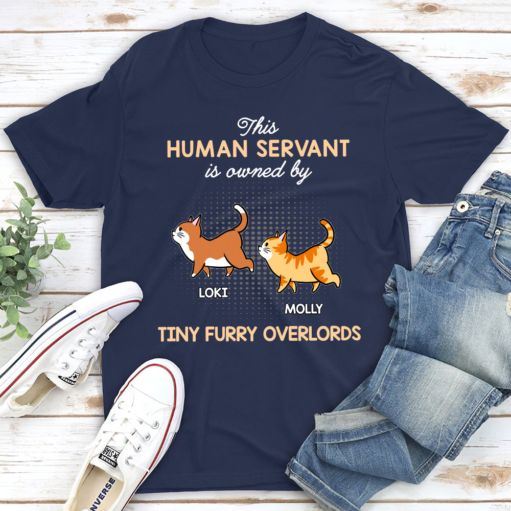 Personalized Custom Unisex 'Human Servant Owned By' T-shirt - Ideal Gift for Pet Lovers