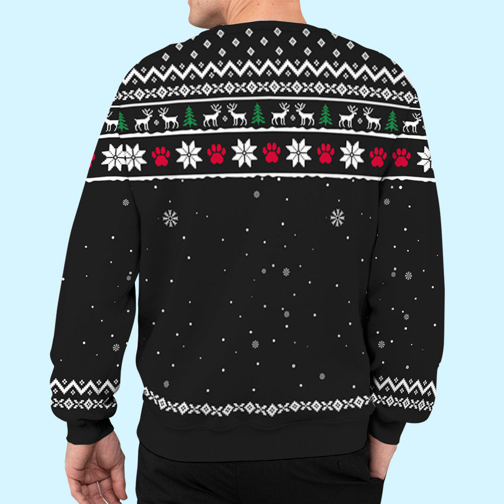 Merry Woofmas To My Mom And Dad - Personalized Custom All-Over-Print Unisex 8.8 oz Polyester Blend Sweatshirt for Pet Lovers
