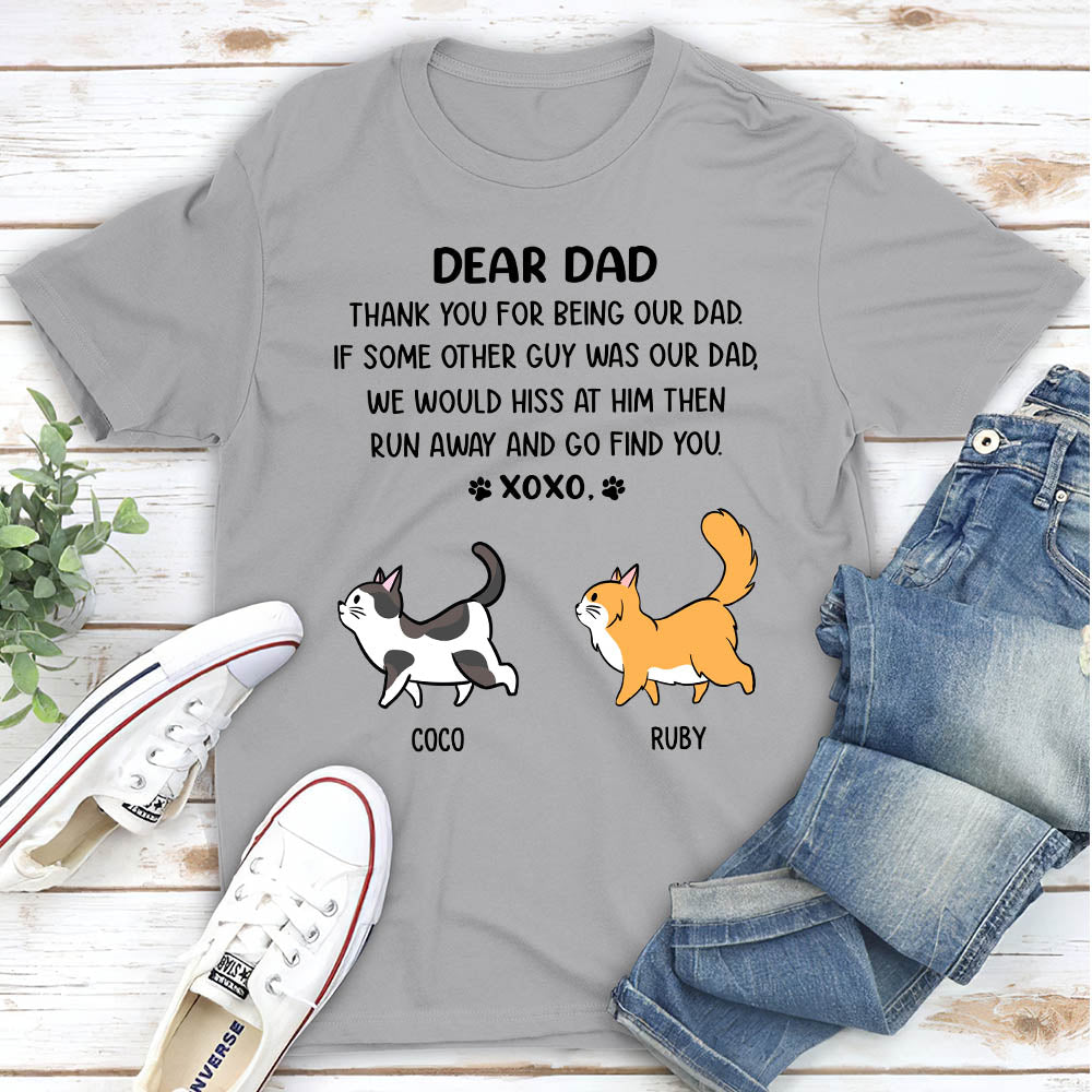 Dear Cat Mom - Personalized Custom Unisex 5.3 oz Heavy Cotton T-shirt