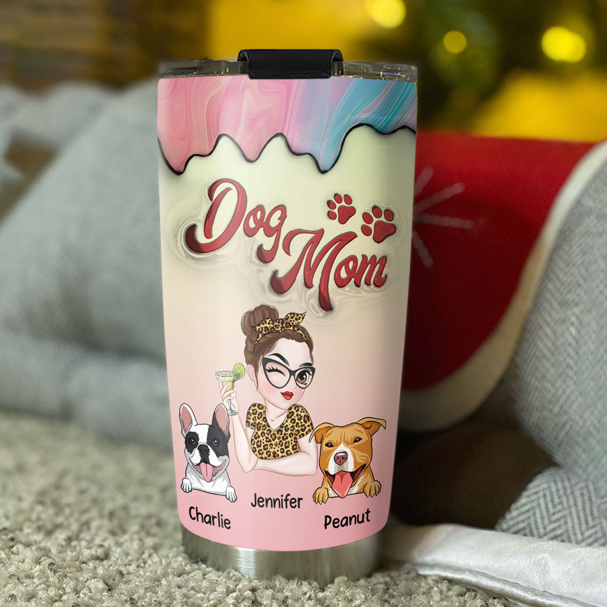 My Lovely Dog - Customizable 3D Inflated Effect Personalized 20oz Stainless Steel Tumbler