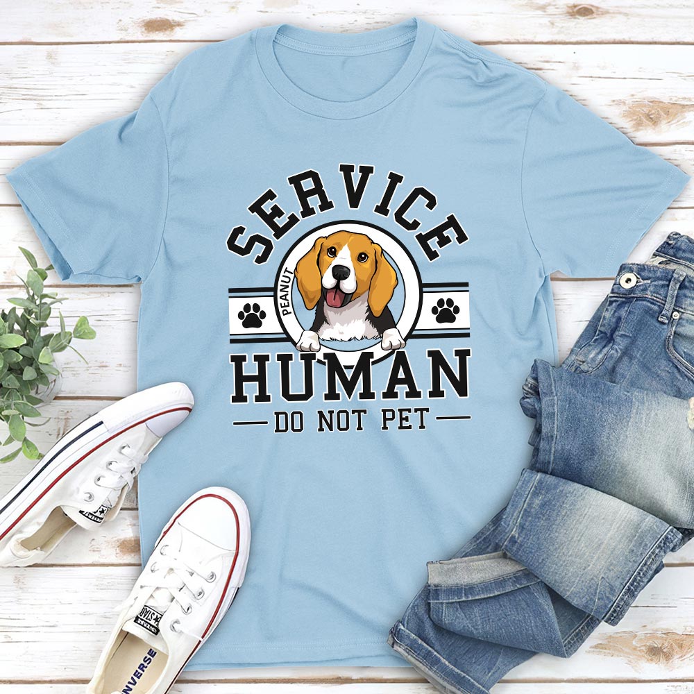 Dog Service Human Logo - Personalized Custom Fluorescent Unisex 5.3 oz T-shirt