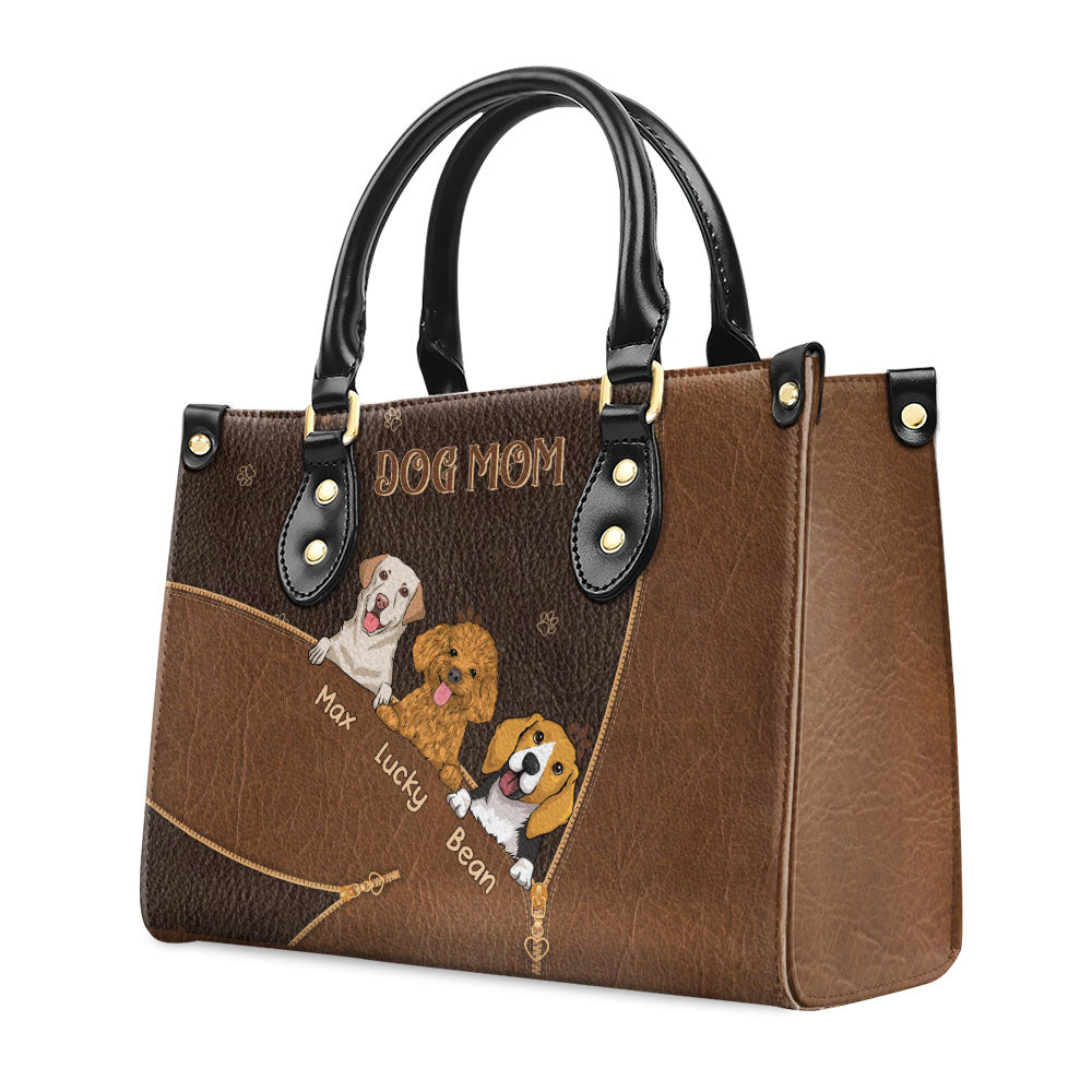 Personalized Custom Leather Dog Mom Bag - Show Your Love for Fur Babies