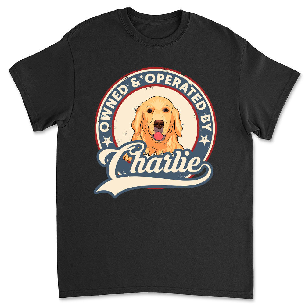 Owned Operated Logo - Personalized Custom Unisex 5.3 oz T-shirt for Pet Lovers