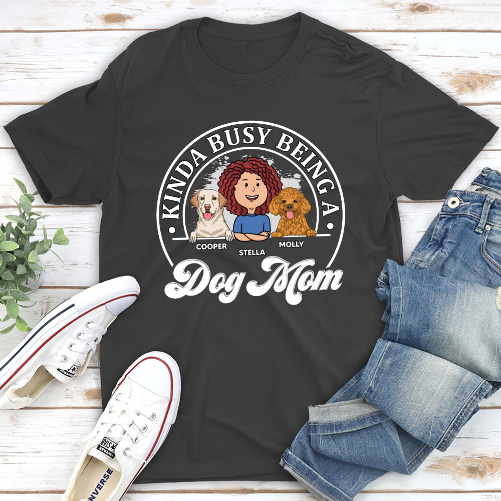 Busy Dog Mom - Stylish Personalized Custom Unisex T-shirt for Pet Lovers