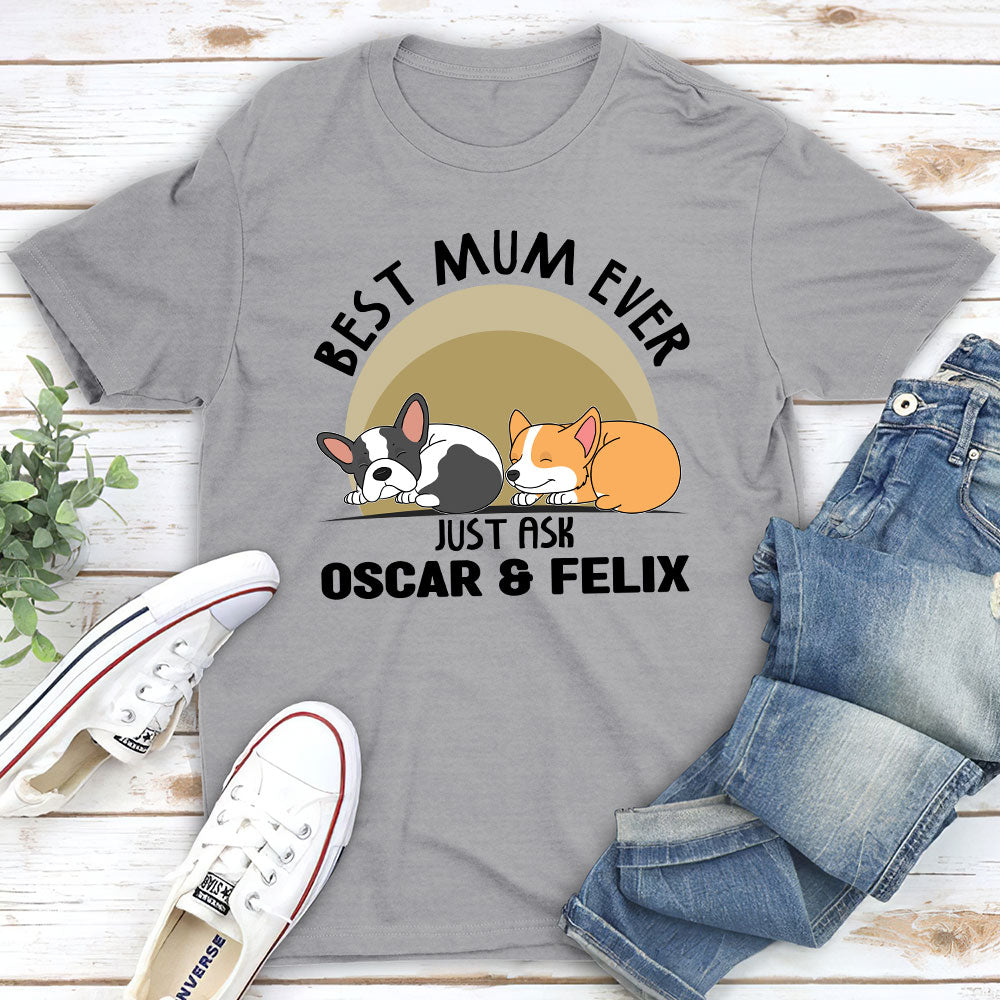 Just Ask My Dog - Personalized Custom Unisex 5.3 oz Heavy Cotton T-shirt for Pet Lovers