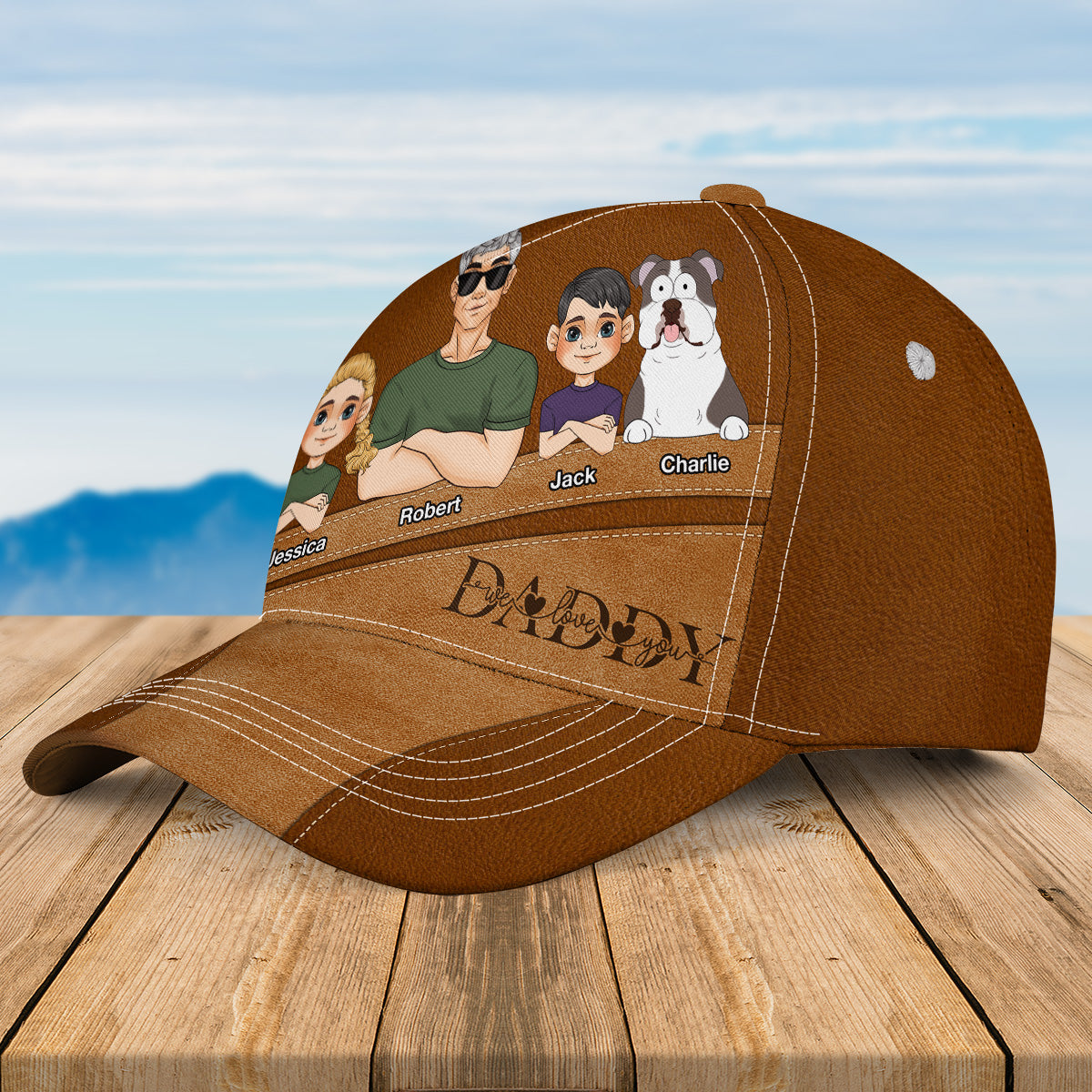 Dad We Love You - Personalized Custom Dog Parent Cap for Maximum Comfort