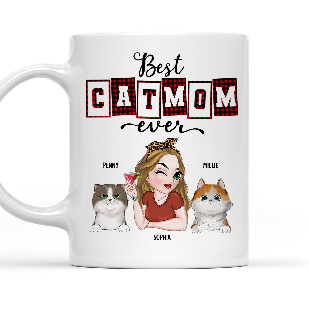 Top-Rated Personalized Custom Coffee Mug for Cat Moms and Dads of the Year