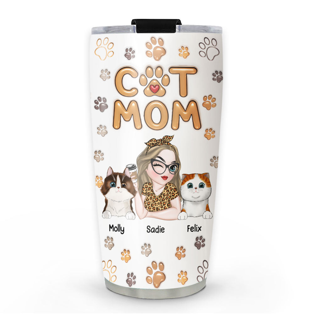 My Lovely Cats - Personalized Custom 3D Inflated Effect 20oz Stainless Steel Tumbler for All Occasions