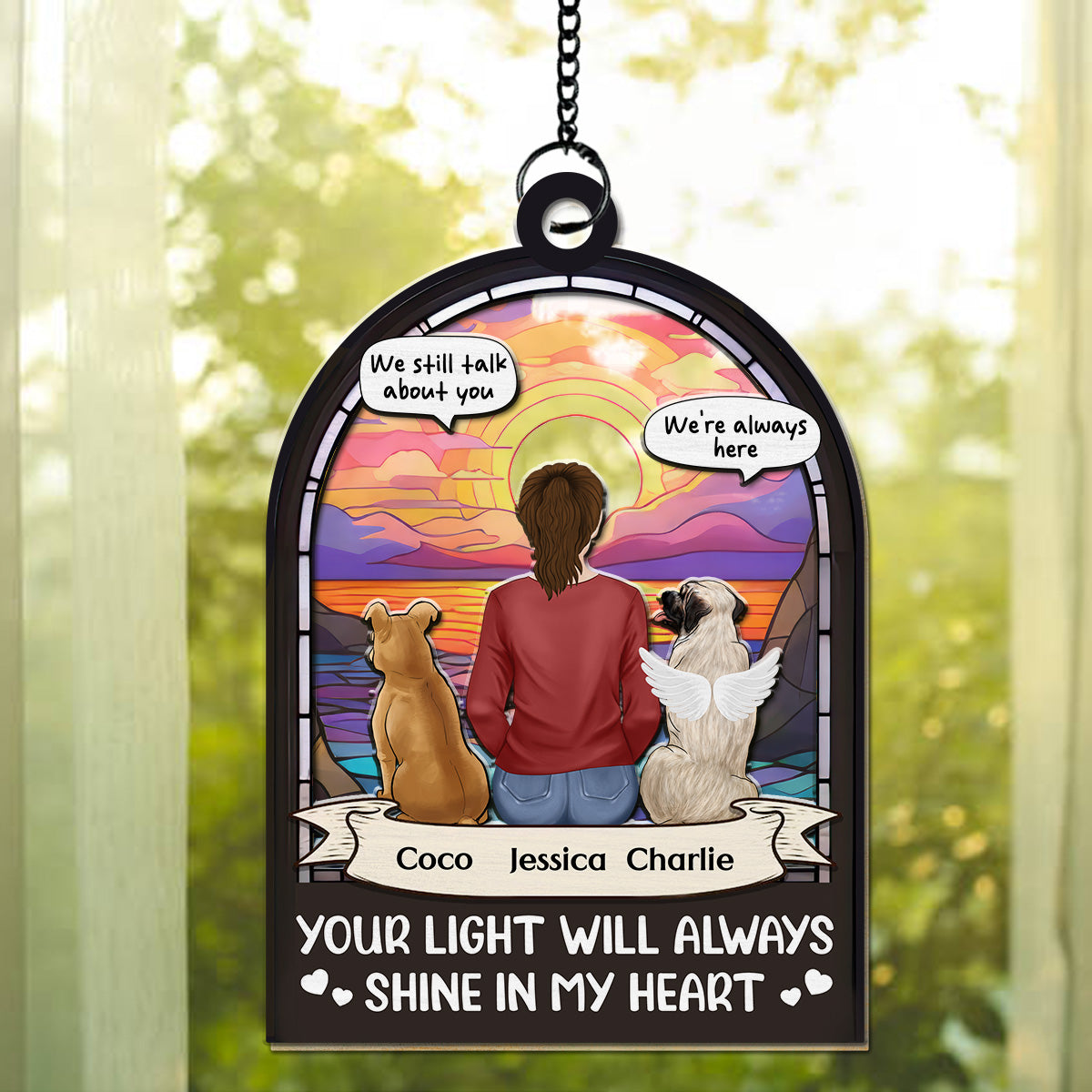 Always With You - Personalized Custom 6 - 8 Inches Suncatcher for Special Occasions