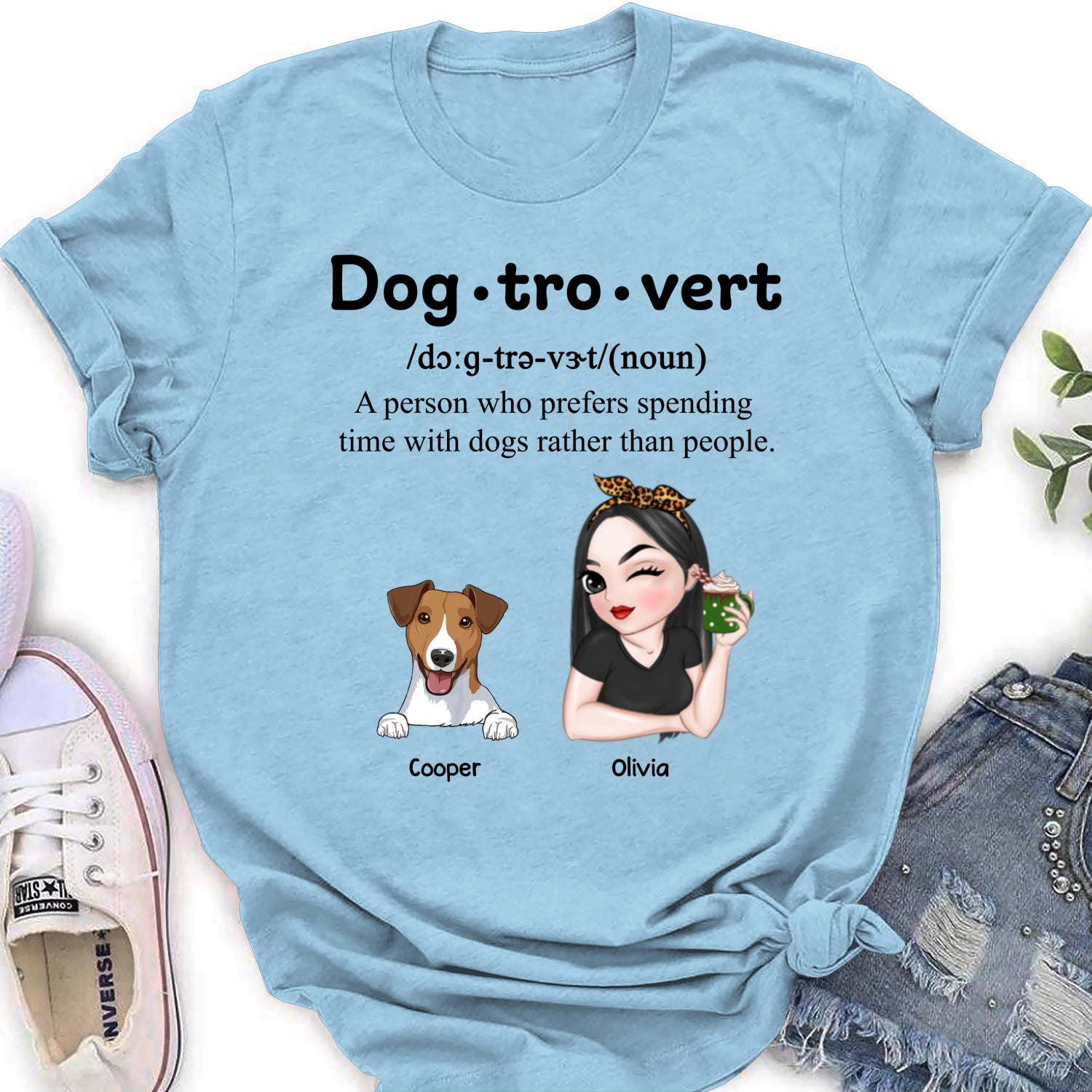 Im A Dogtrovert - Personalized Custom Women's Fashion T-shirt for Pet Lovers