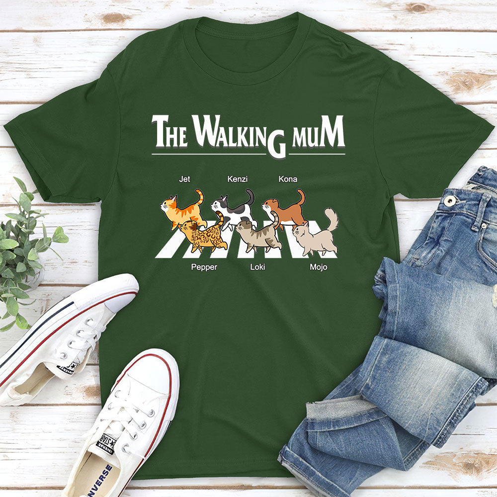 The Walking Cat - Personalized Custom Unisex 5.3 oz T-shirt for Pet Lovers