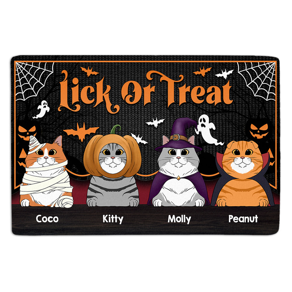 Lick Or Treat - Personalized Custom Dog Picture Doormat for Pet Lovers