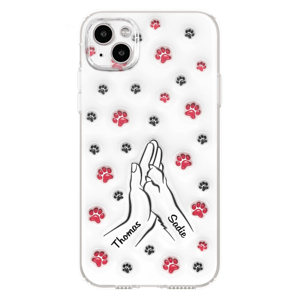 Personalized Custom 3D Inflated Effect Paw And Hand Design Phone Case for Smartphones