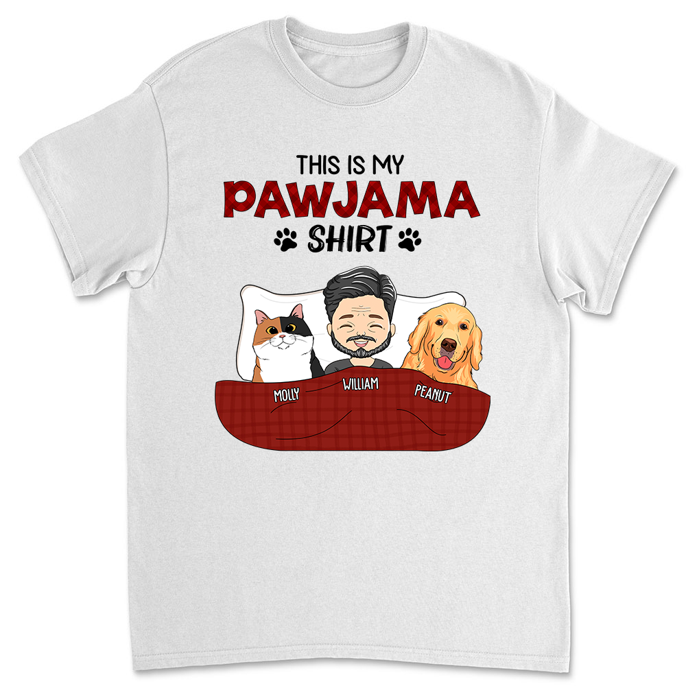 Personalized Custom Unisex Pawjama Shirt - Perfect Gift T-shirt