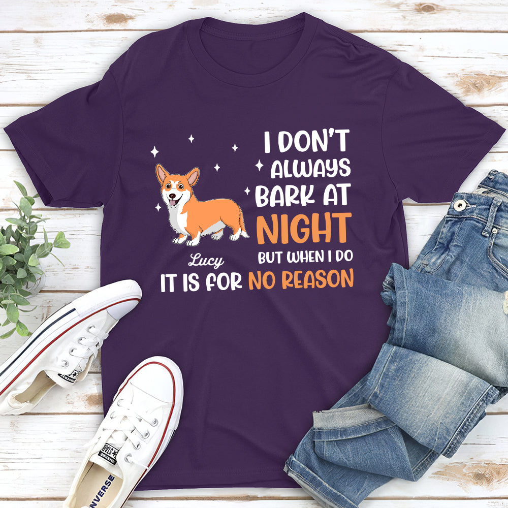 Bark At Night - Personalized Custom Unisex Heavy Cotton T-shirt for Pet Lovers