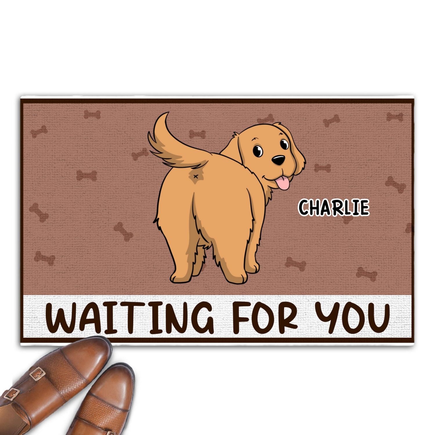 Waiting For You - Personalized Custom Pet Picture Doormat: Standard & Premium Options in 3 Sizes