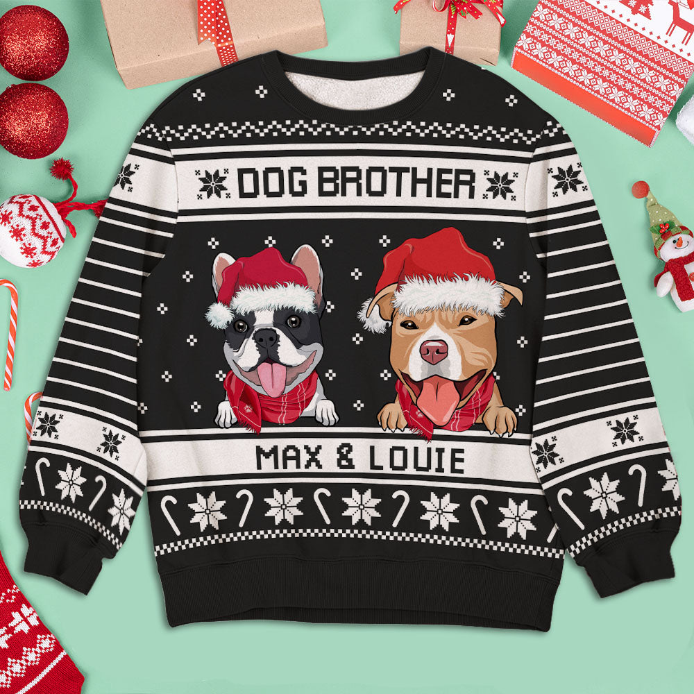 Best Dog Siblings - Personalized Custom All-Over-Print Unisex Kids Sweatshirt for Dog Lovers