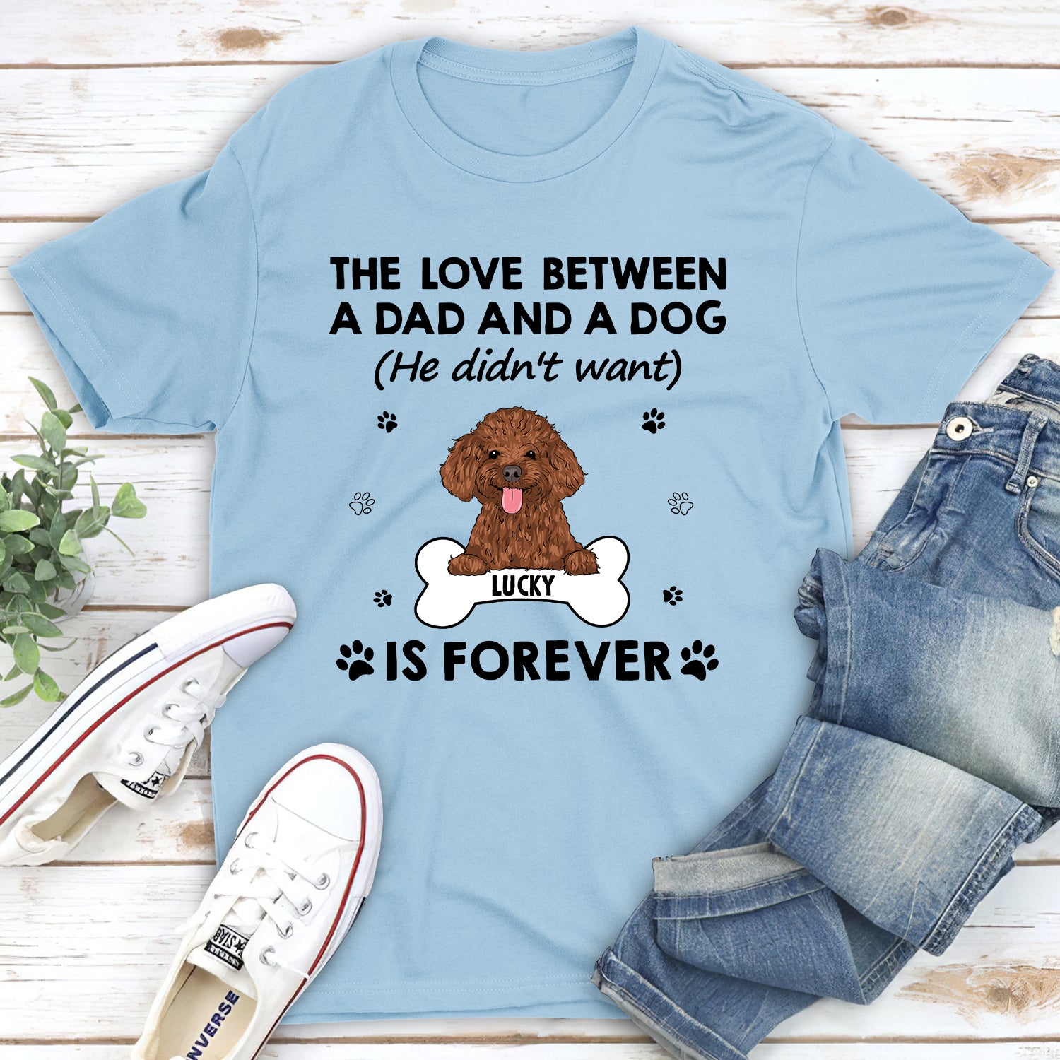 Love Between - Personalized Custom Unisex 5.3 oz T-shirt for Pet Lovers