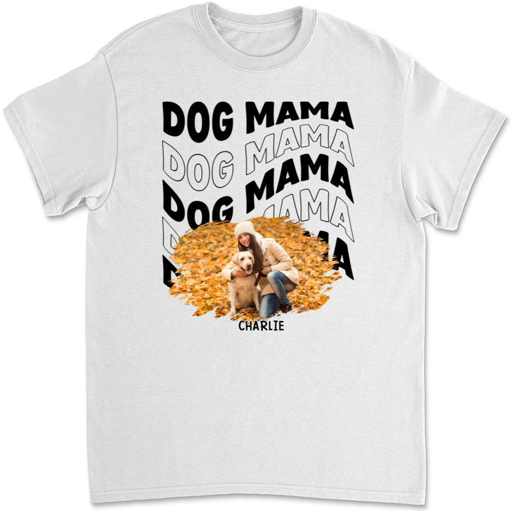 Dog Mom Era Version Personalized Custom Unisex 5.3 oz Photo T-shirt for Pet Lovers