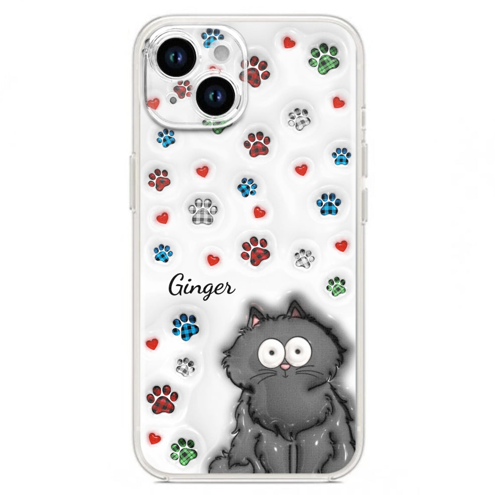Charming Personalized Custom 3D Inflated Effect Phone Case for Lovely Cat Lovers