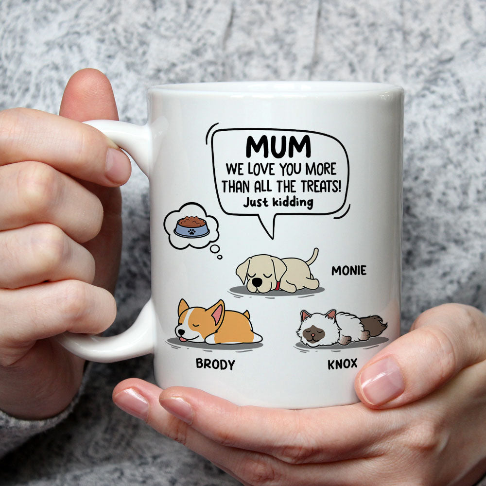 Pet Just Kidding - Premium Personalized Custom Coffee Mug for Pet Lovers