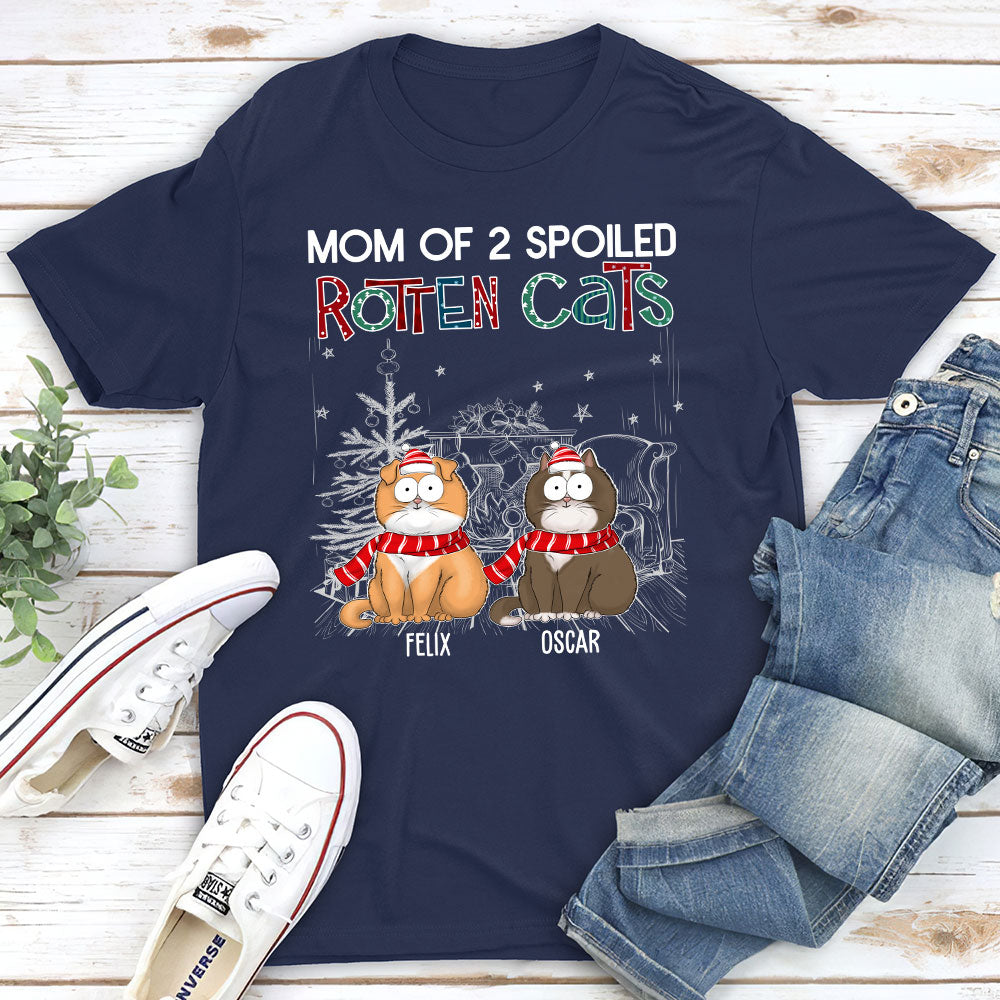 Dad Of A Spoiled Rotten Dog 2 - Personalized Custom Unisex Cotton Blend T-shirt with Copyrighted Artwork
