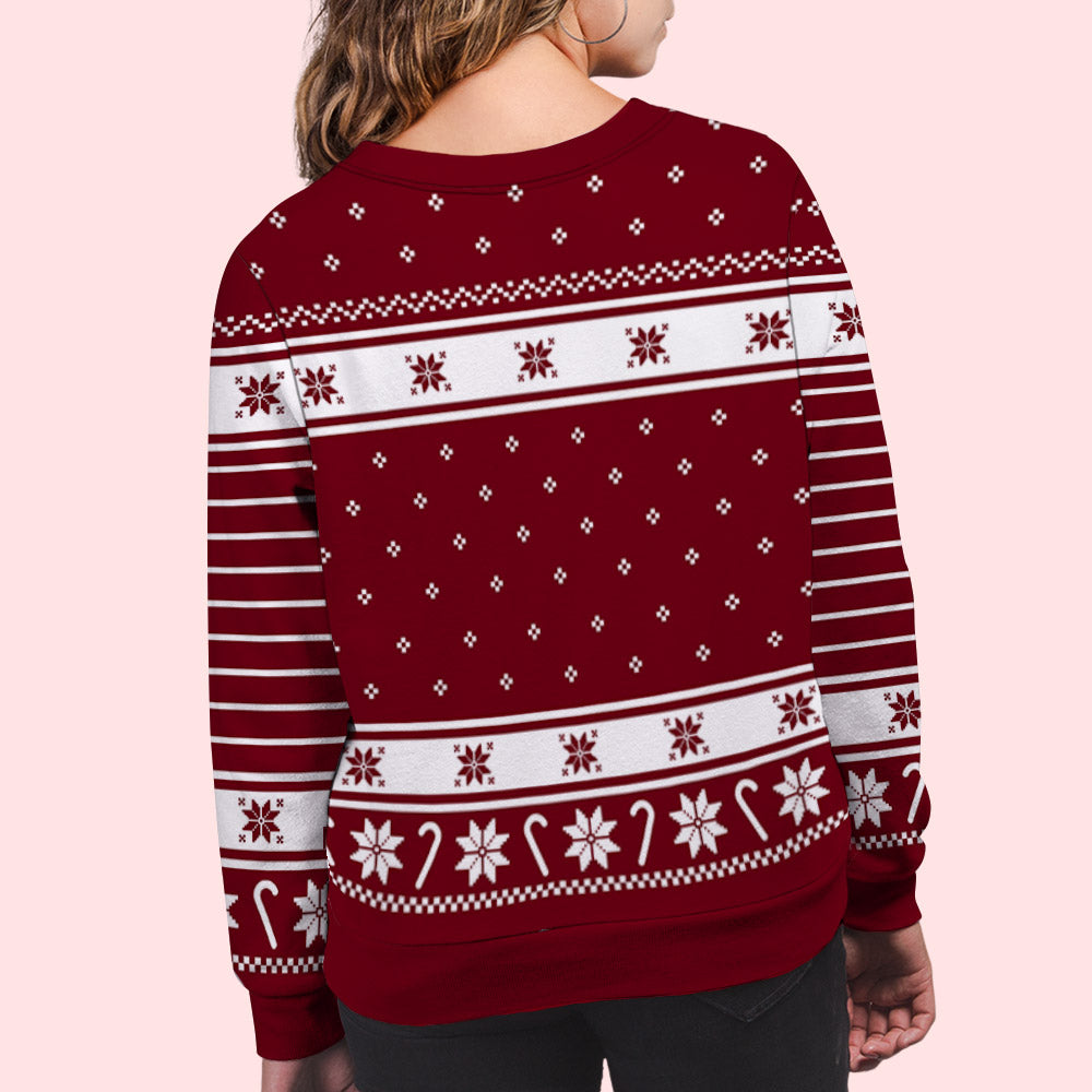 Festive Christmas Personalized Custom All-Over-Print Dog and Cat Sweatshirt for Unisex