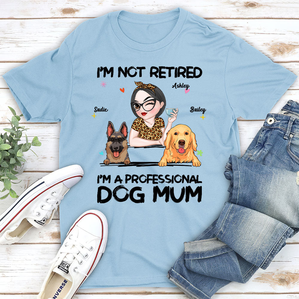 Exclusive Professional Dog Mom - Personalized Custom Unisex 5.3 oz T-Shirt for Pet Lovers