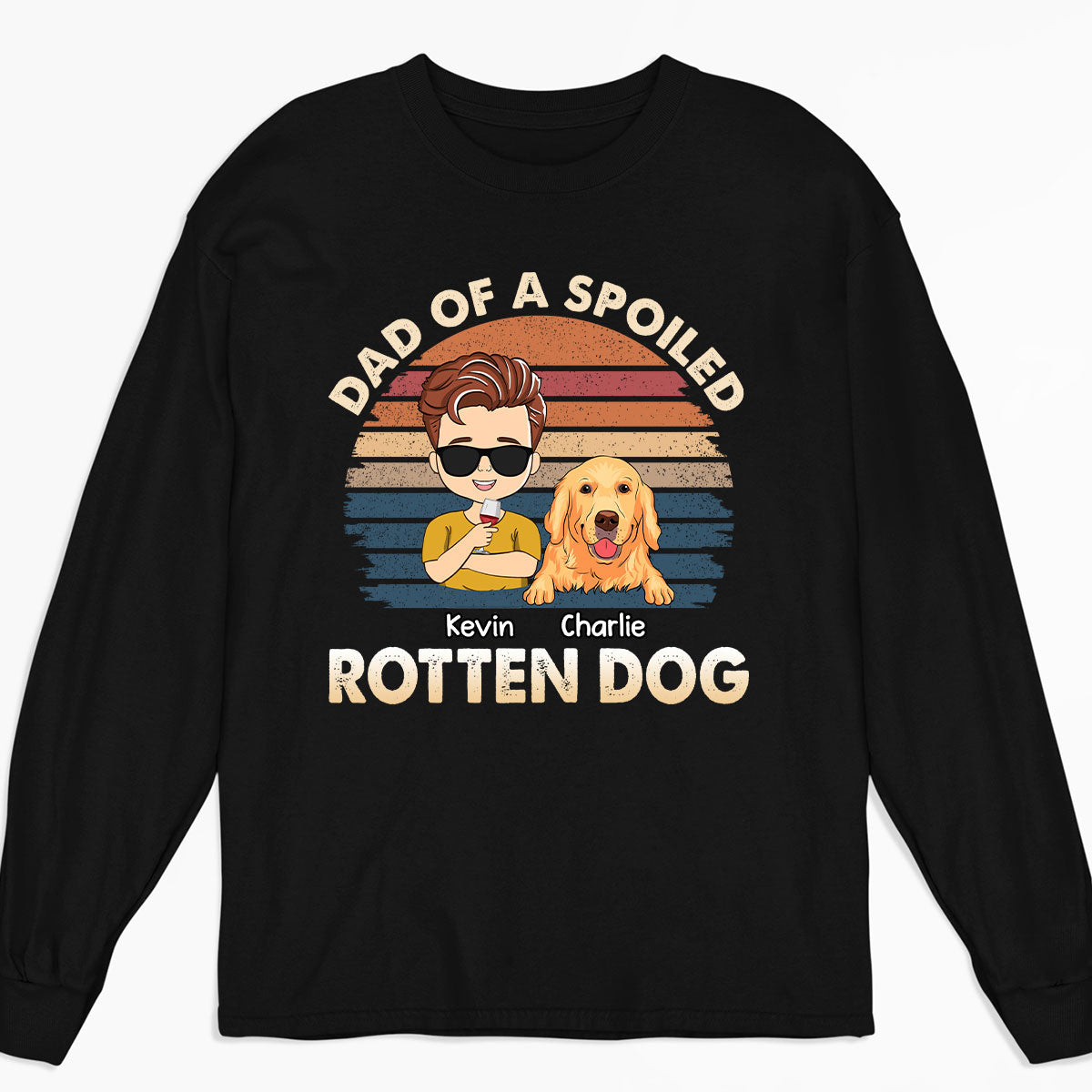 Rotten Dog Version 2 - Exclusive Personalized Custom Long Sleeve T-Shirt for Pet Lovers