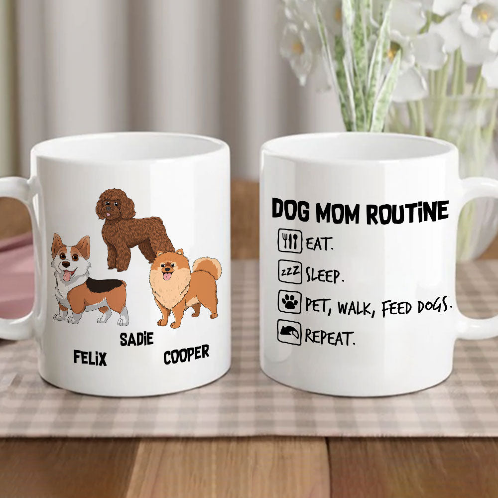 Personalized Custom Dog Dad Routine Coffee Mug - Ideal Gift for Pet Lovers