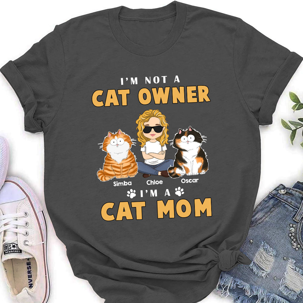 Funny Cat Mom - Personalized Custom Women's T-shirt for Pet Lovers