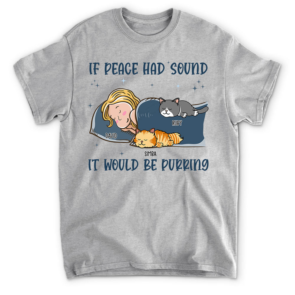 If Peace Has Sound - Personalized Custom Unisex 5.3 oz T-shirt for Pet Lovers